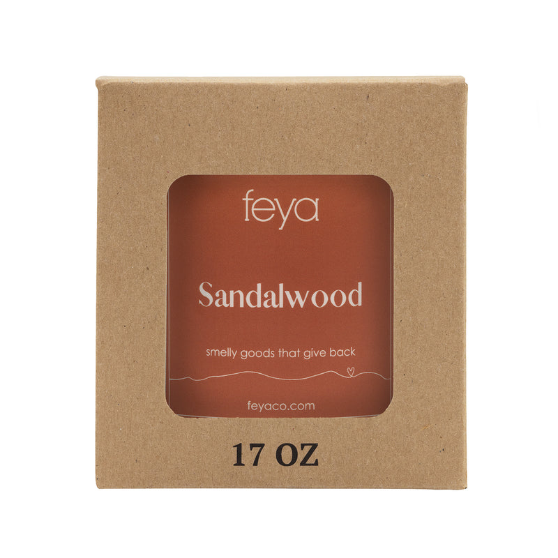 Feya Sandalwood 17 oz Candle In Box