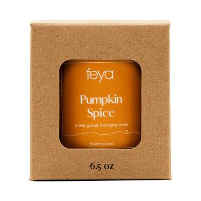 Feya Pumpkin Spice 6.5 oz Candle with Box