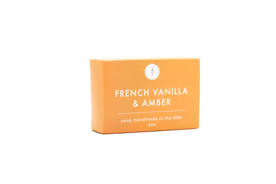 Feya Co French Vanilla and Amber soap in packaging